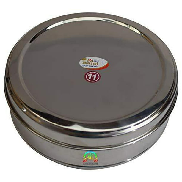 Spice Stainless Steel Belly Shape Masala Box//Dabba//Organiser with 7 Containers